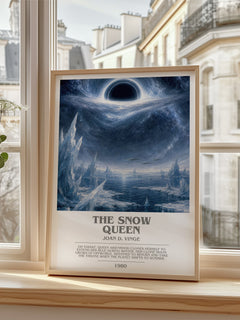The Snow Queen bookish poster colour and style options – Joan D. Vinge book art