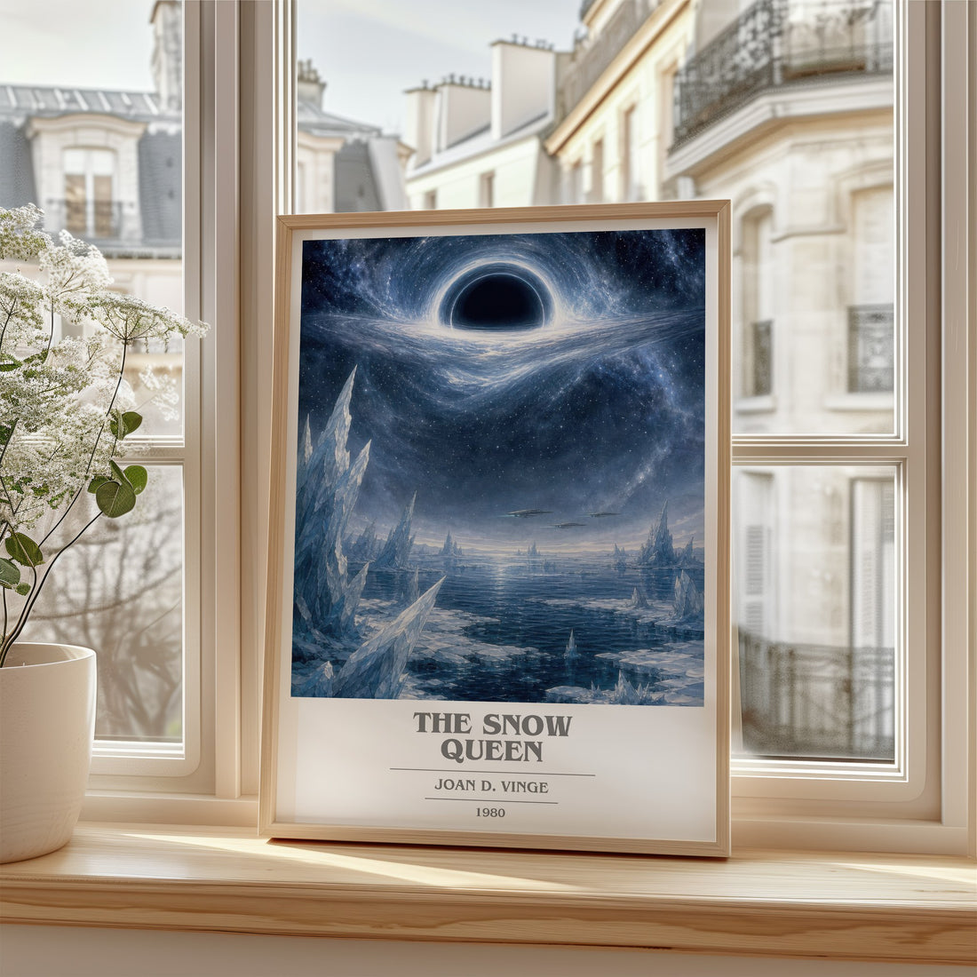The Snow Queen book cover poster colour and style options – Joan D. Vinge book art