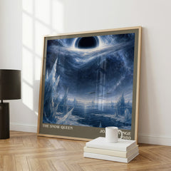 The Snow Queen literary print framed by window – literary home decor