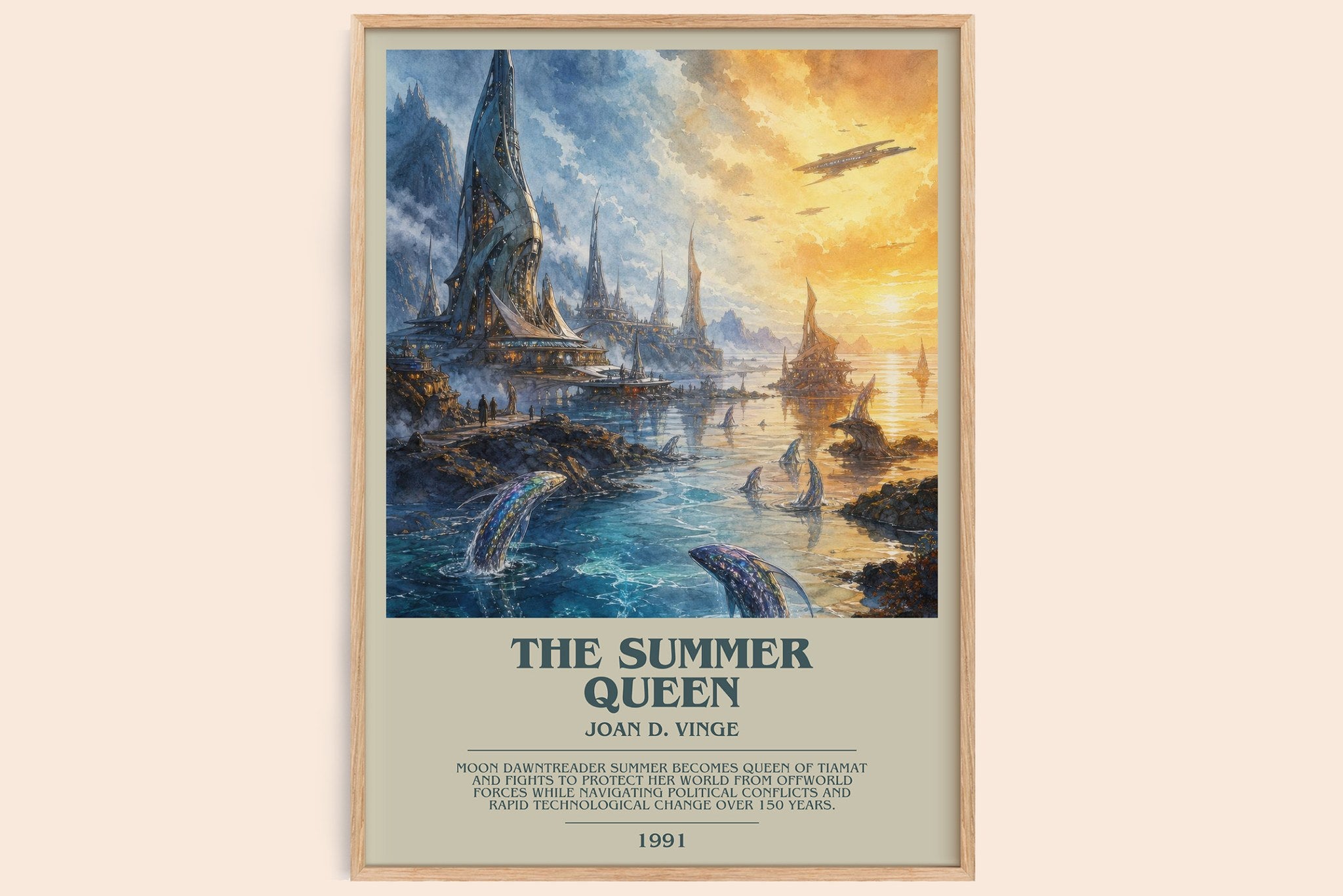The Summer Queen Bookish Wall Art by Joan D. Vinge
