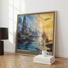 The Summer Queen literary print framed by window – literary home decor