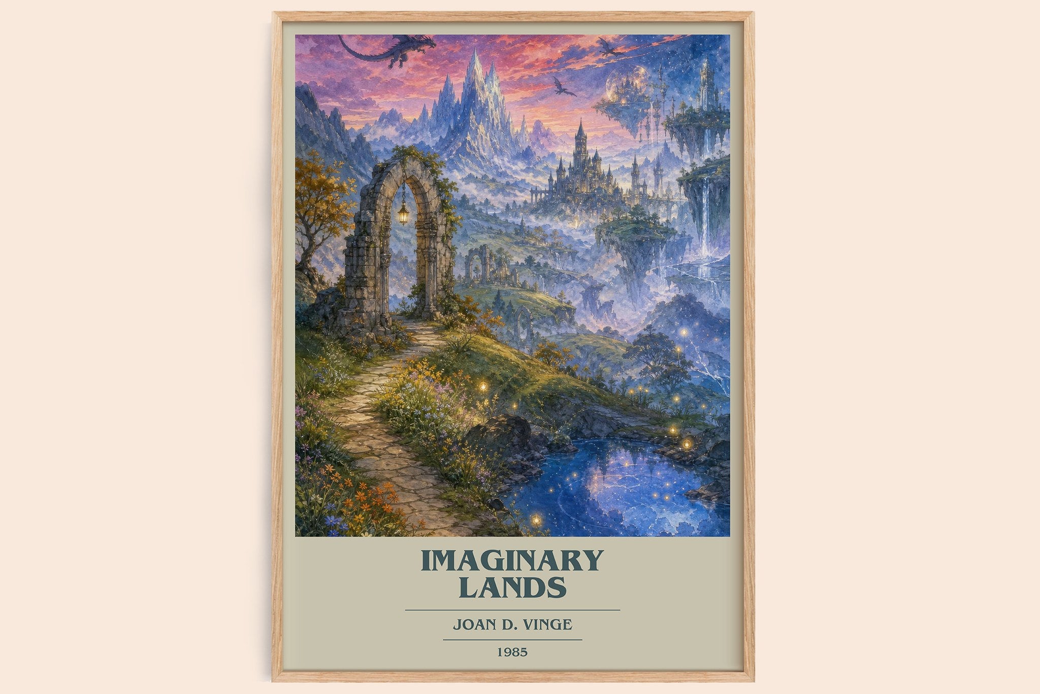 Imaginary Lands Book Cover Poster by Joan D. Vinge