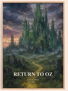 Return to Oz watercolour book poster by Joan D. Vinge – framed literary art print
