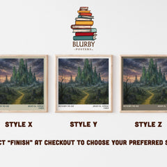 Return to Oz literary print in frame leaning in hallway – fantasy wall art