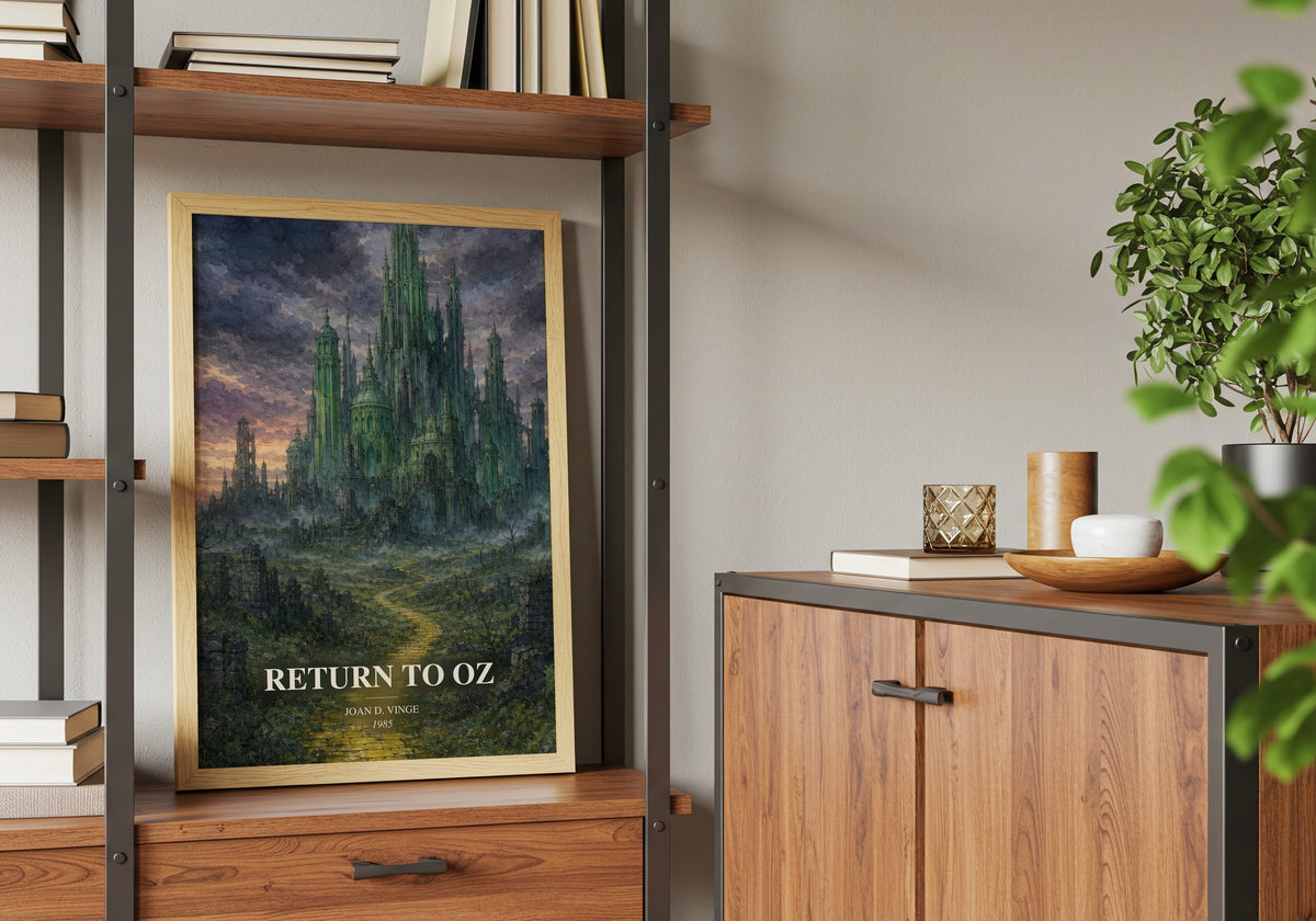 Return to Oz book watercolour illustration paper finish options – matte satin gloss