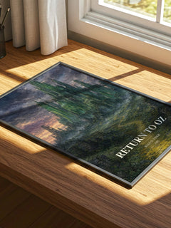 Return to Oz watercolour book poster framed on wall – fantasy wall art