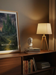 Return to Oz watercolour print on bookshelf – Joan D. Vinge fan gift