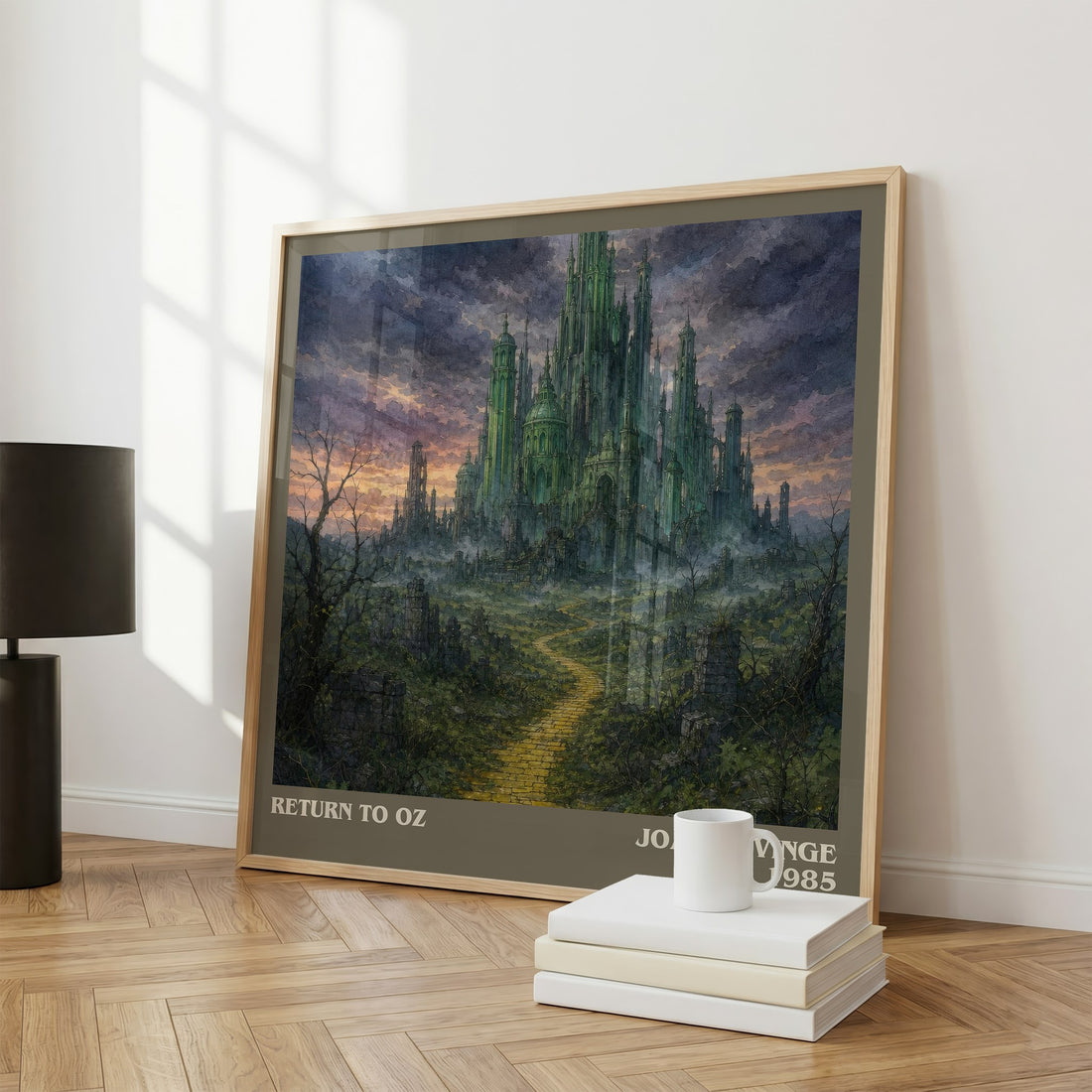 Return to Oz literary print framed by window – literary home decor