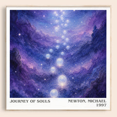 Journey of souls literary book poster by Newton, Michael – framed literary art print