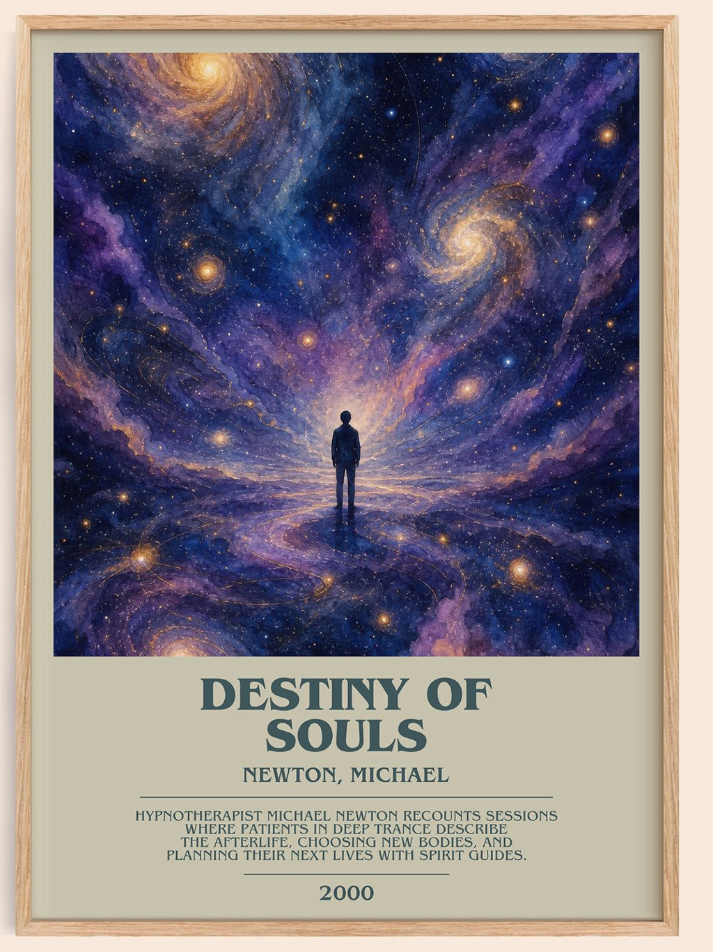 Destiny of souls bookish book poster by Newton, Michael – framed literary art print