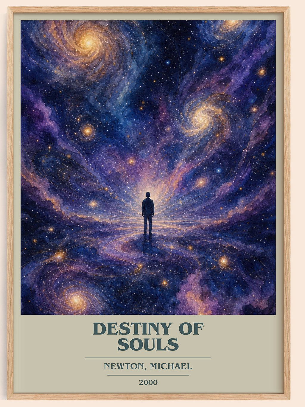 Destiny of souls book cover book poster by Newton, Michael – framed literary art print