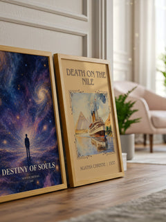 Destiny of souls watercolour print framed by window – literary home decor