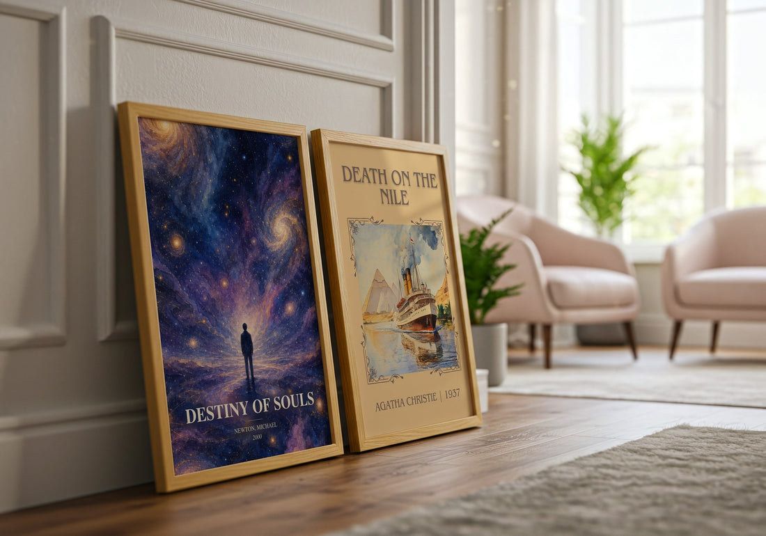 Destiny of souls watercolour print framed by window – literary home decor