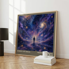 Destiny of souls literary print framed by window – literary home decor