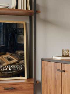 The encyclopedia of serial killers book watercolour illustration paper finish options – matte satin gloss