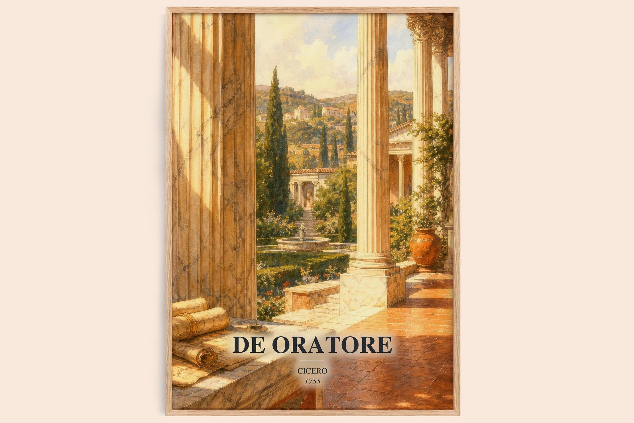 De oratore Book Watercolour Illustration by Cicero