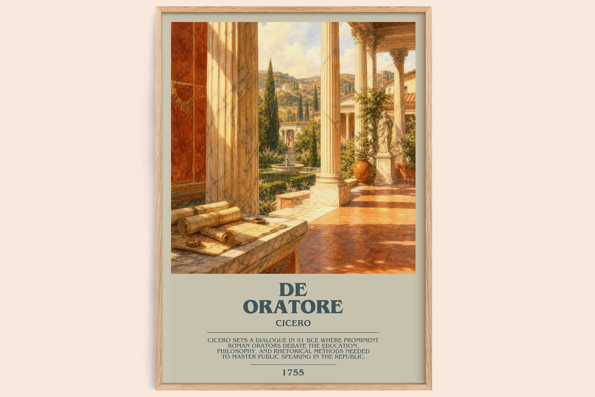 De oratore Bookish Wall Art by Cicero