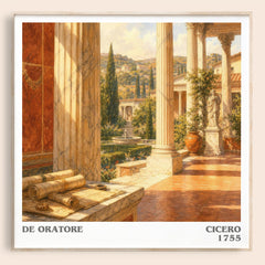 De oratore literary book poster by Cicero – framed literary art print