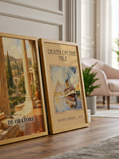 De oratore watercolour print framed by window – literary home decor