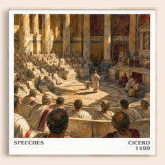 Speeches literary book poster by Cicero – framed literary art print