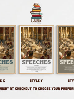 Speeches bookish print in frame leaning in hallway – philosophy wall art