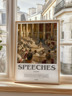 Speeches bookish poster colour and style options – Cicero book art