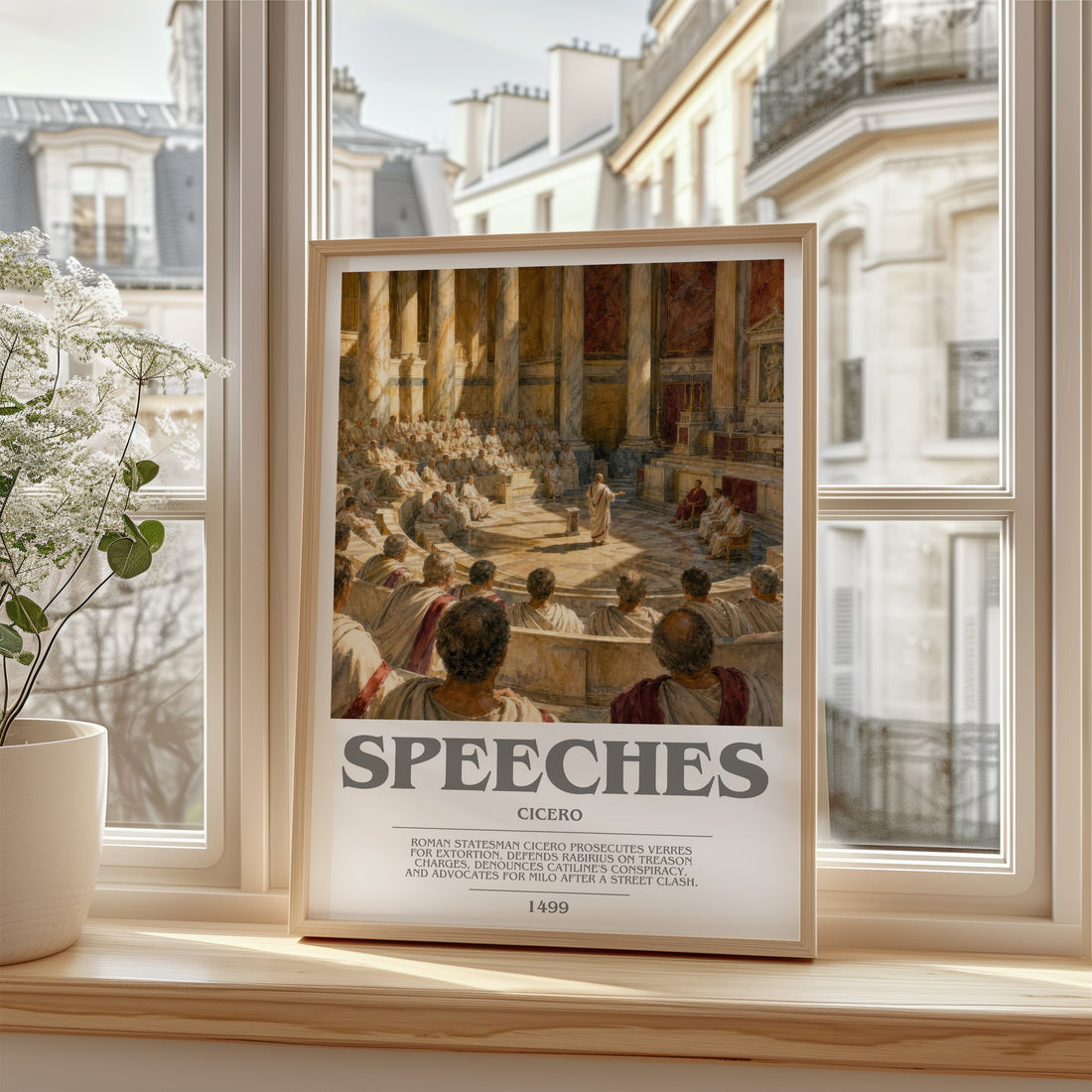 Speeches bookish poster colour and style options – Cicero book art