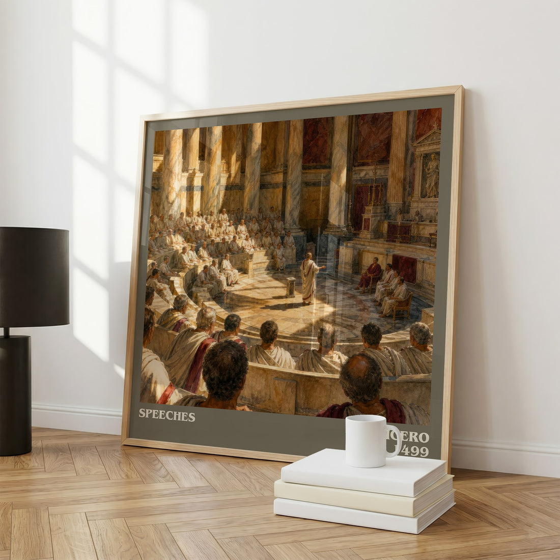 Speeches literary print framed by window – literary home decor