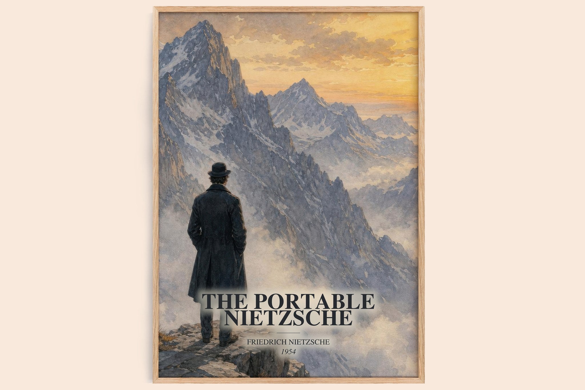 portable Nietzsche Book Watercolour Illustration by F. Nietzsche