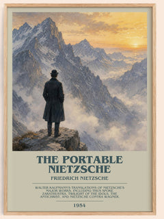 The portable Nietzsche bookish book poster by Friedrich Nietzsche – framed literary art print