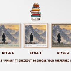 The portable Nietzsche literary print in frame leaning in hallway – philosophy wall art