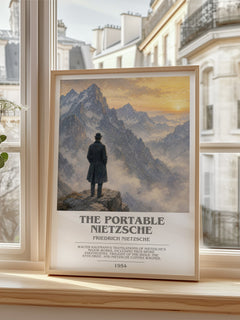 The portable Nietzsche bookish poster colour and style options – Friedrich Nietzsche book art