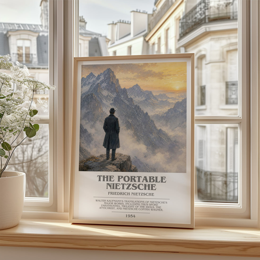 The portable Nietzsche bookish poster colour and style options – Friedrich Nietzsche book art