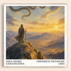 Thus Spoke Zarathustra literary book poster by Friedrich Nietzsche – framed literary art print