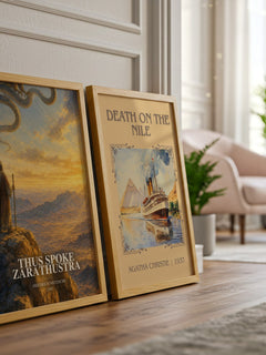 Thus Spoke Zarathustra watercolour print framed by window – literary home decor