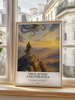 Thus Spoke Zarathustra book cover poster colour and style options – Friedrich Nietzsche book art