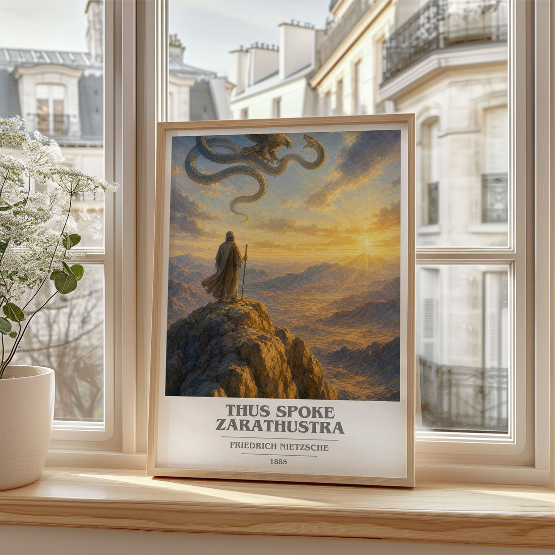 Thus Spoke Zarathustra book cover poster colour and style options – Friedrich Nietzsche book art