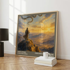 Thus Spoke Zarathustra literary print framed by window – literary home decor