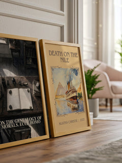 On the genealogy of morals.  Ecce Homo watercolour print framed by window – literary home decor