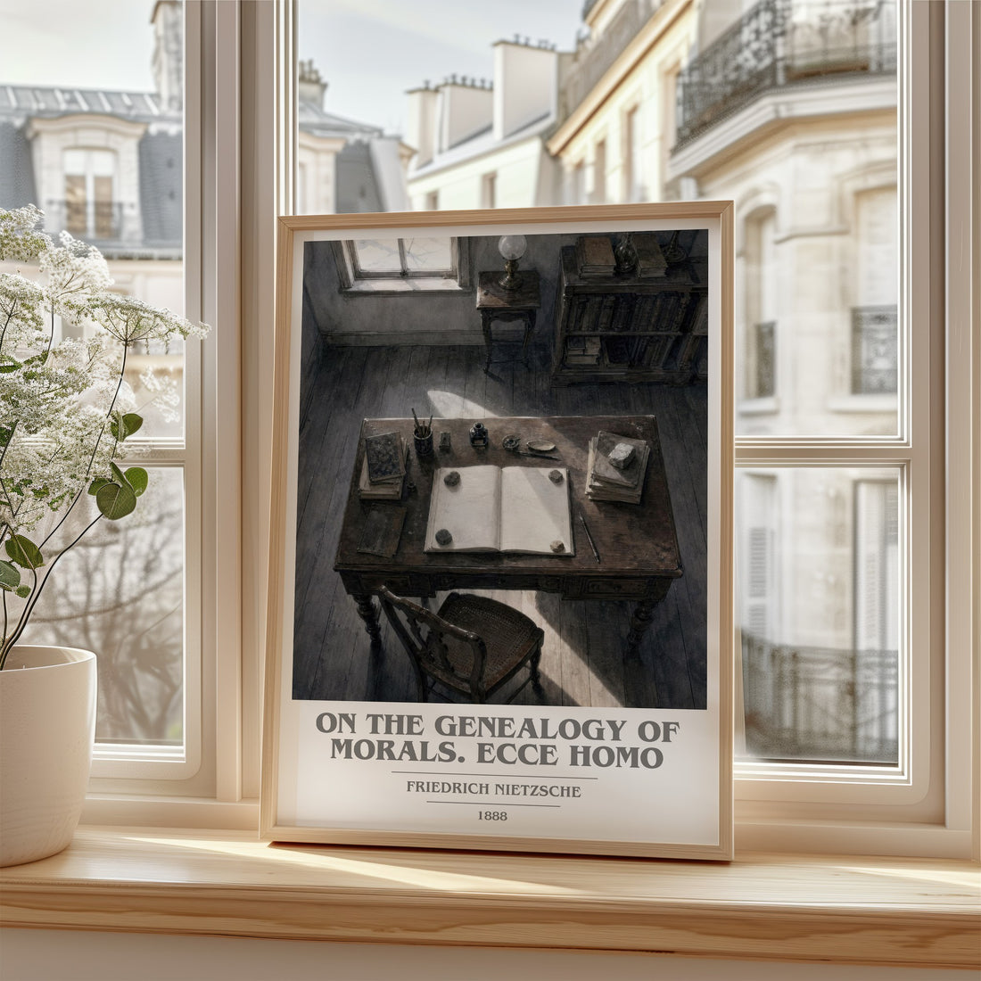On the genealogy of morals.  Ecce Homo book cover poster colour and style options – Friedrich Nietzsche book art