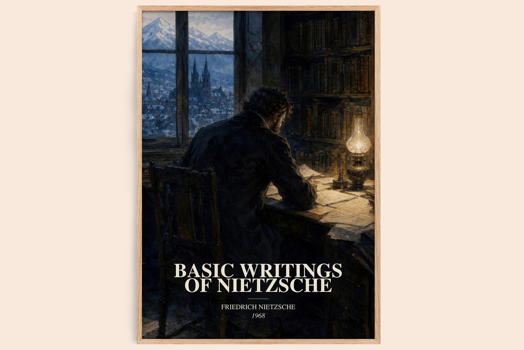 Basic writings of Nietzsche Book Watercolour Illustration by Friedrich Nietzsche