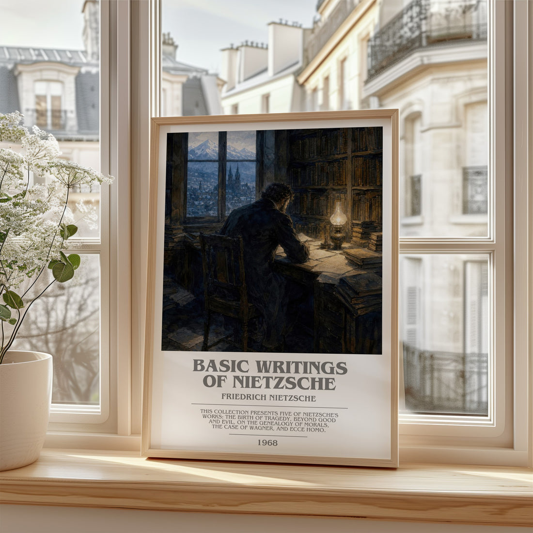 Basic writings of Nietzsche bookish poster colour and style options – Friedrich Nietzsche book art