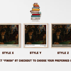 The Price of Desire Literary Art Print by Jo Goodman – Style X, Y and Z square prints side by side – choose your finish