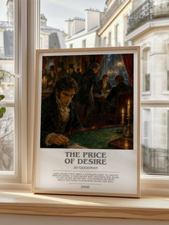 The Price of Desire bookish poster colour and style options – Jo Goodman book art