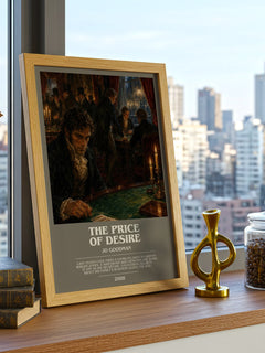 The Price of Desire bookish print framed by window – literary home decor