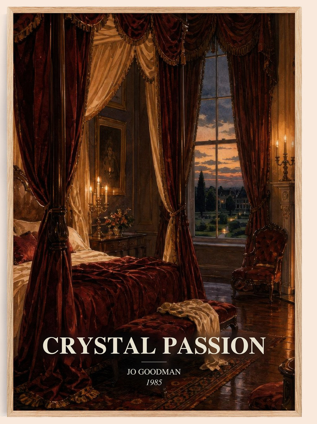 Crystal Passion watercolour book poster by Jo Goodman – framed literary art print