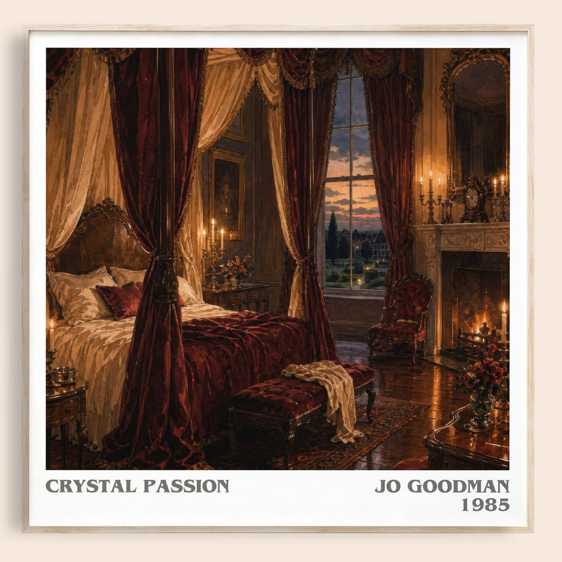 Crystal Passion literary book poster by Jo Goodman – framed literary art print
