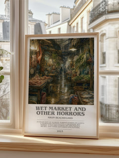 Wet Market and Other Horrors bookish poster colour and style options – Aron Beauregard book art