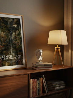 Wet Market and Other Horrors watercolour print on bookshelf – Aron Beauregard fan gift