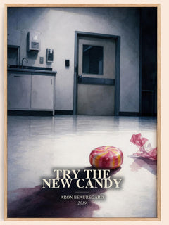 Try the New Candy watercolour book poster by Aron Beauregard – framed literary art print